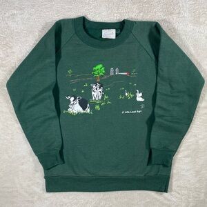 90s Vintage Green Farm Crewneck